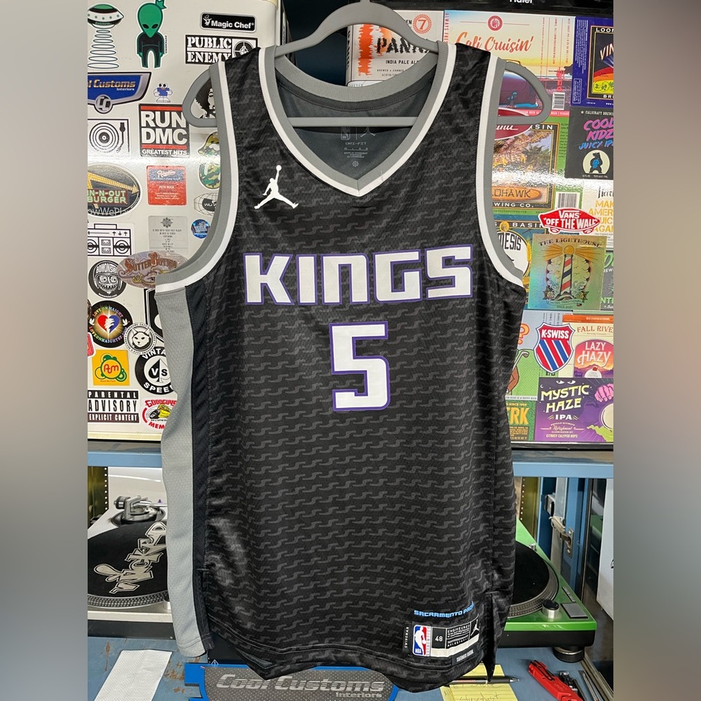 2020/21 Sacramento Kings De'Aaron Fox Jordan Brand Black Swingman Jersey